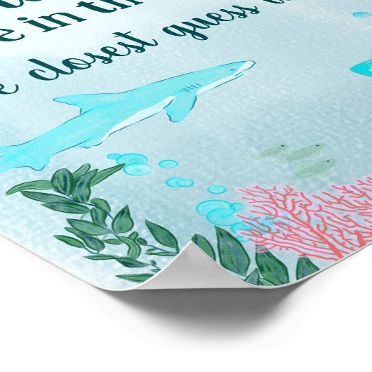 赤ちゃんシャワーグミシャークゲーム ポスター (角)