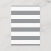 赤ちゃんシャワーグレーストライプエンクロージャーおむつラッフル 名刺 (裏面)