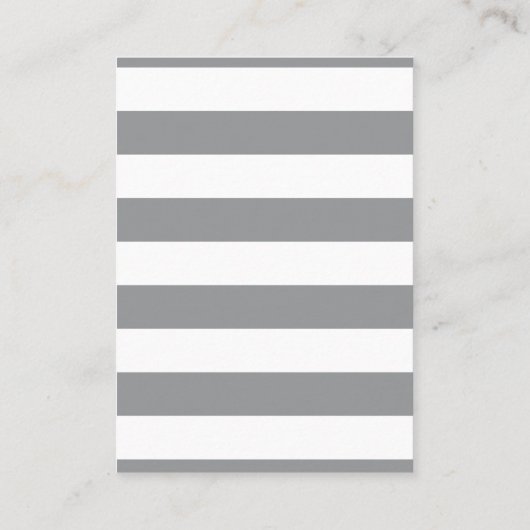 赤ちゃんシャワーグレーストライプエンクロージャーおむつラッフル 名刺 (裏面)