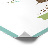 赤ちゃんシャワーゲストブックツリー(青) - 11x14ポスター ポスター (角)