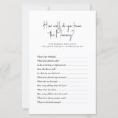 赤ちゃんシャワーゲームあなたがどれだけママを知っているか (正面)