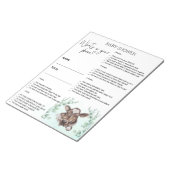 赤ちゃんシャワーゲームあなたの携帯電話の牛に何がある ノートパッド (アングル)