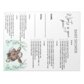 赤ちゃんシャワーゲームあなたの携帯電話の牛に何がある ノートパッド (正面)