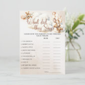 赤ちゃんシャワーゲームかわいいクマって何て 招待状 (スタンド正面)