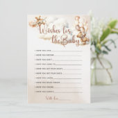 赤ちゃんシャワーゲームかわいいクマの風船への願い 招待状 (スタンド正面)