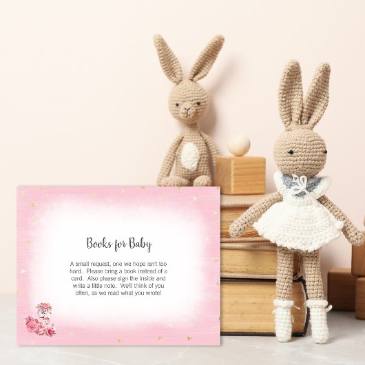 赤ちゃんシャワーゲームのためのピンクのフラミンゴバレリーナ本 エンクロージャーカード