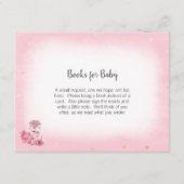 赤ちゃんシャワーゲームのためのピンクのフラミンゴバレリーナ本 エンクロージャーカード (正面)