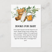 赤ちゃんシャワーゲームのための本ベビーは醸造テーマ エンクロージャーカード (正面)