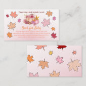 赤ちゃんシャワーゲームのための甘い小さなカボチャの本 エンクロージャーカード (正面/裏面)