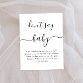 赤ちゃんシャワーゲームのサインを言わない ポスター