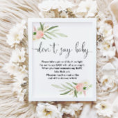 赤ちゃんシャワーゲームのサインピンクの金ゴールド ポスター