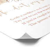 赤ちゃんシャワーゲームのパンパスグラスboho言わない ポスター (角)