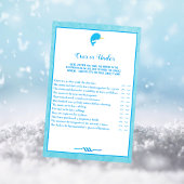 赤ちゃんシャワーゲームの上と下の青いナール 招待状