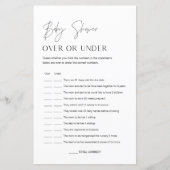 赤ちゃんシャワーゲームの上または下のハーローベビー (正面)