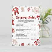 赤ちゃんシャワーゲームの上または下の冬のクリスマス 招待状 (スタンド正面)