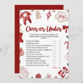 赤ちゃんシャワーゲームの上または下の冬のクリスマス 招待状 (正面/裏面)