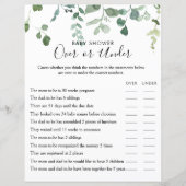 赤ちゃんシャワーゲームの上または下の緑の葉 (正面)