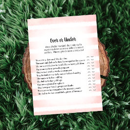 赤ちゃんシャワーゲームの下に白いバニーピンク 招待状