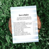 赤ちゃんシャワーゲームの下の白いバニー青 招待状