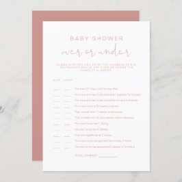 赤ちゃんシャワーゲームの下のLEAHパステルピンク 招待状