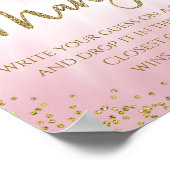 赤ちゃんシャワーゲームの数を推測する ポスター (角)