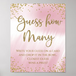 赤ちゃんシャワーゲームの数を推測する ポスター