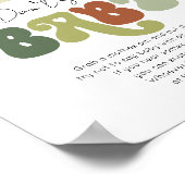 赤ちゃんシャワーゲームを言わないBearyかわいいウッドランド ポスター (角)