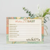 赤ちゃんシャワーゲームアドベンチャートラベルへの願い アドバイスカード (スタンド正面)