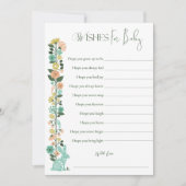 赤ちゃんシャワーゲームカードのイースターの野花の願い 招待状 (正面)