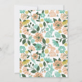 赤ちゃんシャワーゲームカードのイースターの野花の願い 招待状 (裏面)