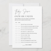 赤ちゃんシャワーゲームカードの上または下にハーローベビー 招待状 (正面)