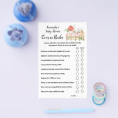 赤ちゃんシャワーゲームカードの上または下の家畜 チラシ (シングル)