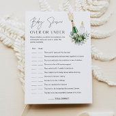 赤ちゃんシャワーゲームカードの上または下のREMYベビー 招待状