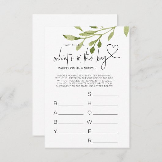 赤ちゃんシャワーゲームジェンダーニュートラルシャワーパーティーカード エンクロージャーカード