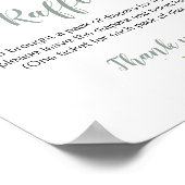 赤ちゃんシャワーゲームティーパーティーおむつラッフルサイン ポスター (角)