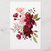 赤ちゃんシャワーゲームバーガンディーピンクフローラの願い (裏面)