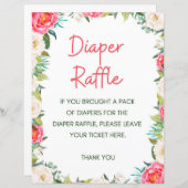 赤ちゃんシャワーゲームピンクとアイボリー花模様 (正面/裏面)