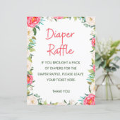 赤ちゃんシャワーゲームピンクとアイボリー花模様 (スタンド正面)