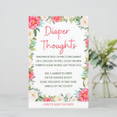 赤ちゃんシャワーゲームピンクとアイボリー花模様 (スタンド正面)