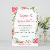 赤ちゃんシャワーゲームピンクとアイボリー花模様 (スタンド正面)