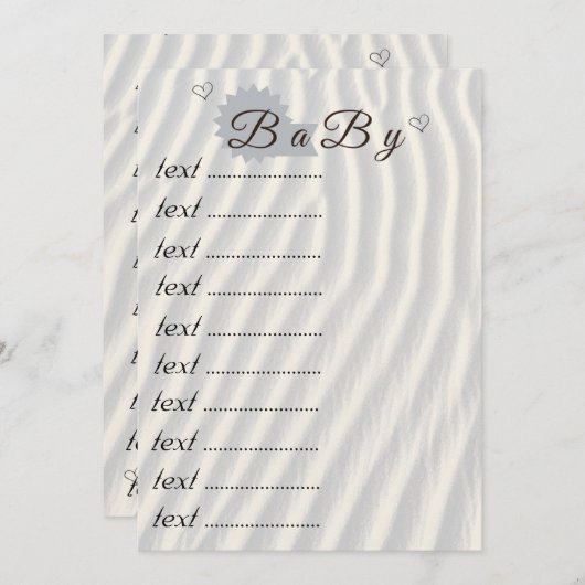 赤ちゃんシャワーゲームファミリー | ベビーシャワーゲームプリント 招待状 (正面/裏面)