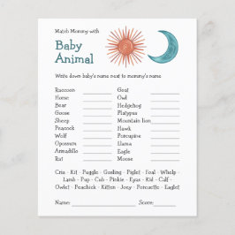 赤ちゃんシャワーゲームマッチママ&ベビーボホサンムーン