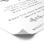 赤ちゃんシャワーゲームミニマリスト書と言わない ポスター (角)