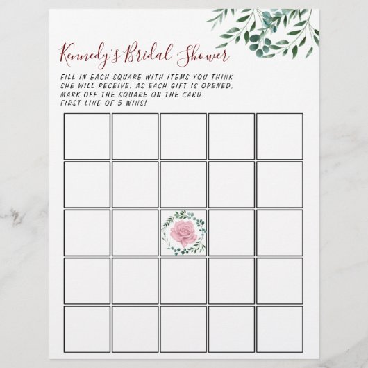 赤ちゃんシャワーゲームユーカリ2サイド (裏面)