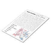 赤ちゃんシャワーゲームワード検索服 ノートパッド (アングル)