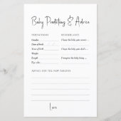 赤ちゃんシャワーゲーム予測とアドバイス模倣者 (正面)