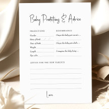 赤ちゃんシャワーゲーム予測とアドバイス模倣者