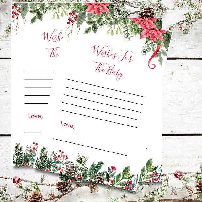 赤ちゃんシャワーゲーム冬のクリスマスの願い (クリエイターアップロード済み)