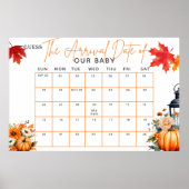 赤ちゃんシャワーゲーム推定期日カボチャ少し ポスター (正面)