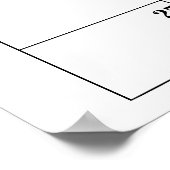 赤ちゃんシャワーゲーム推定期日カレンダーポスター ポスター (角)